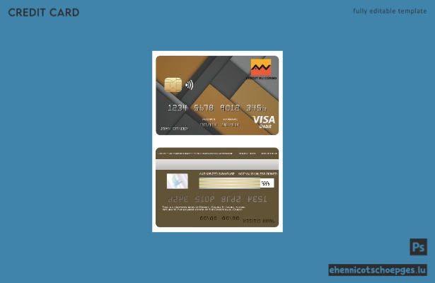 Vorschau einer Visa-Karte der Congo Credit Bank